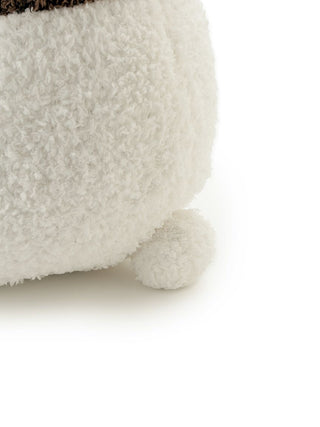 Close-up of white Panda Nap Cushion with fluffy texture, part of Gelato Pique USA's premium loungewear and sleepwear collection.