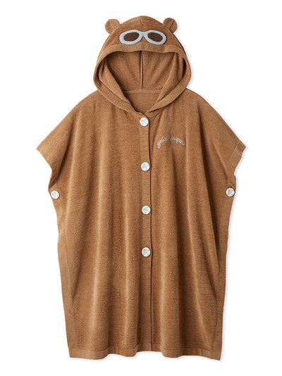 [Sleep] Airy Moco Summer Bear Bath Poncho gelato pique