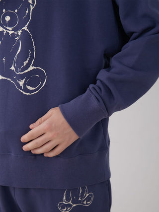 UNISEX Fleece One Point Pullover Sweater in navy, Pullover Sweaters at Gelato Pique USA.