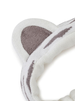 White tiger pattern headband with ears by Gelato Pique USA, perfect for premium loungewear and sleepwear collections.