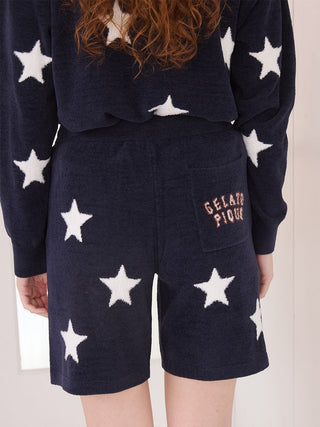 Unisex Airy Moco College Logo Star Jacquard Shorts