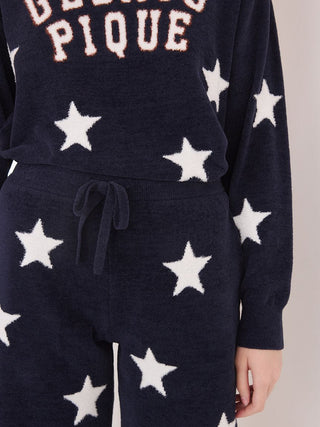 Unisex Airy Moco College Logo Star Jacquard Shorts