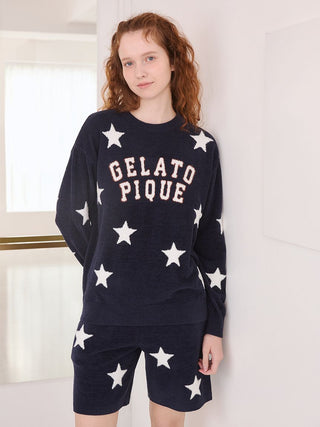 Unisex Airy Moco College Logo Star Jacquard Shorts