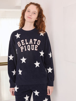 Unisex Airy Moco College Logo Star Jacquard Shorts