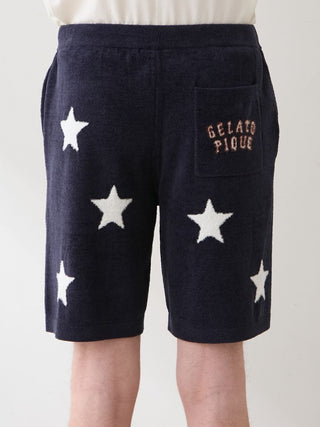Unisex Airy Moco College Logo Star Jacquard Shorts