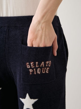 Unisex Airy Moco College Logo Star Jacquard Shorts