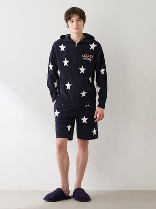 Unisex Airy Moco College Logo Star Jacquard Shorts