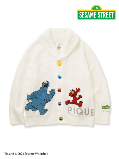 [SESAME STREET][UNISEX] Jacquard Shawl Cardigan gelato pique