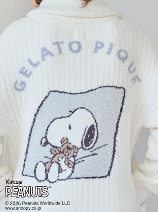 [PEANUTS] [UNISEX] SNOOPY×BEAR Jacquard Shawl Cardigan