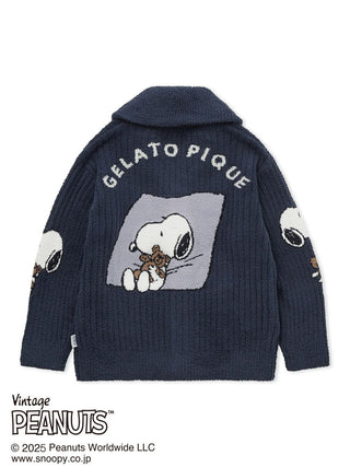 [PEANUTS] [UNISEX] SNOOPY×BEAR Jacquard Shawl Cardigan