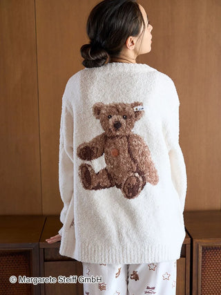 [Steiff] Unisex Powder 55PB Jacquard Cardigan