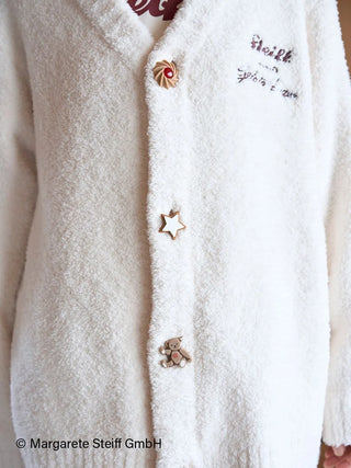 [Steiff] Unisex Powder 55PB Jacquard Cardigan