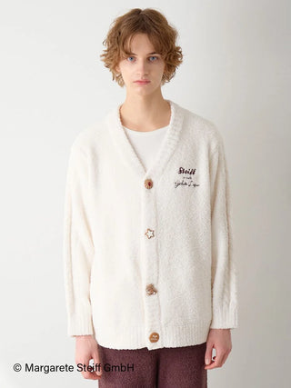 [Steiff] Unisex Powder 55PB Jacquard Cardigan