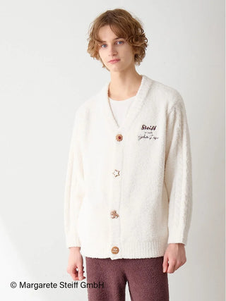 [Steiff] Unisex Powder 55PB Jacquard Cardigan
