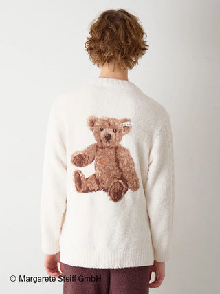 [Steiff] Unisex Powder 55PB Jacquard Cardigan