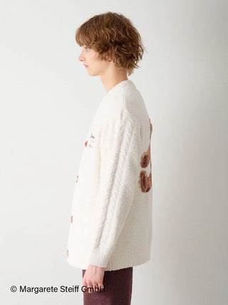 [Steiff] Unisex Powder 55PB Jacquard Cardigan