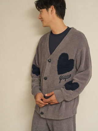 UNISEX Heart Jacquard Cardigan