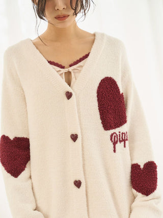 UNISEX Heart Jacquard Cardigan