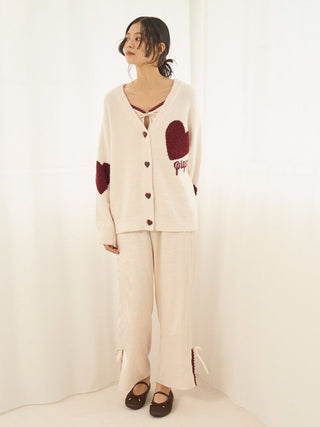 UNISEX Heart Jacquard Cardigan