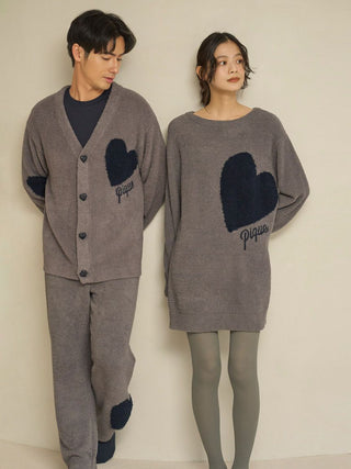 UNISEX Heart Jacquard Cardigan