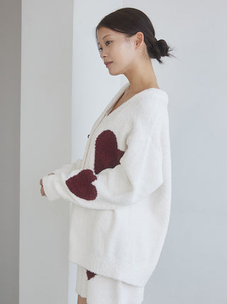UNISEX Heart Jacquard Cardigan