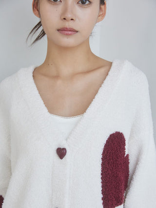 UNISEX Heart Jacquard Cardigan