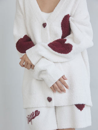 UNISEX Heart Jacquard Cardigan