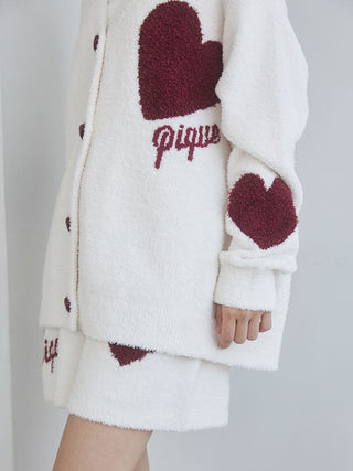 UNISEX Heart Jacquard Cardigan