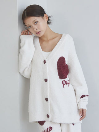 UNISEX Heart Jacquard Cardigan