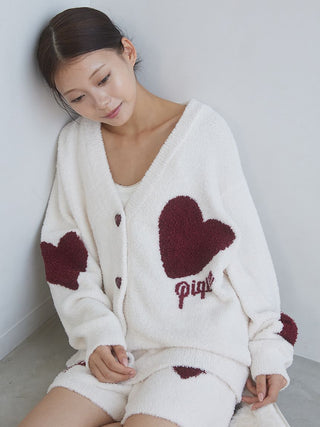 UNISEX Heart Jacquard Cardigan