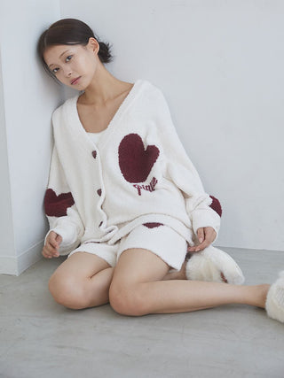 UNISEX Heart Jacquard Cardigan