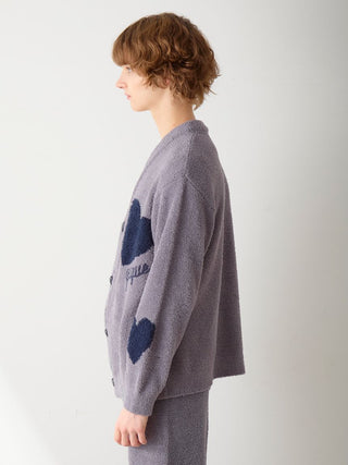 UNISEX Heart Jacquard Cardigan