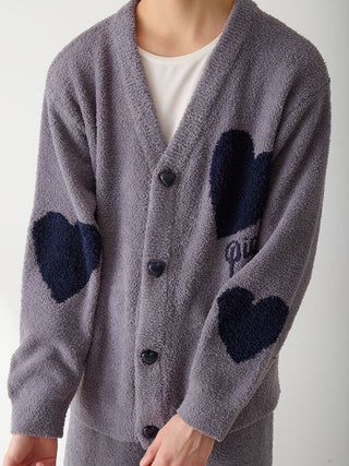 UNISEX Heart Jacquard Cardigan
