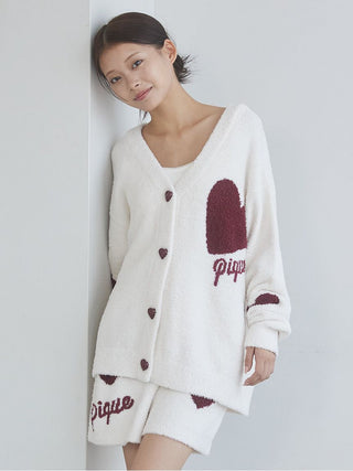 UNISEX Heart Jacquard Cardigan