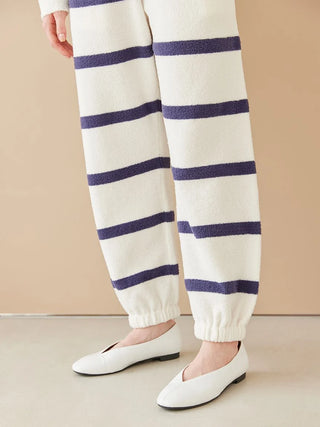 Unisex Airy Moco Playful Dog Jacquard Pullover & Long Pants Set