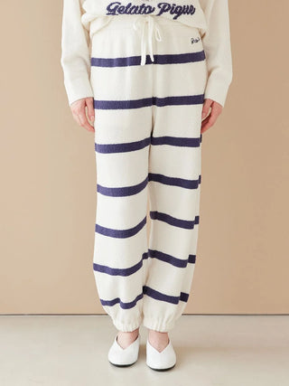 Unisex Airy Moco Playful Dog Jacquard Pullover & Long Pants Set