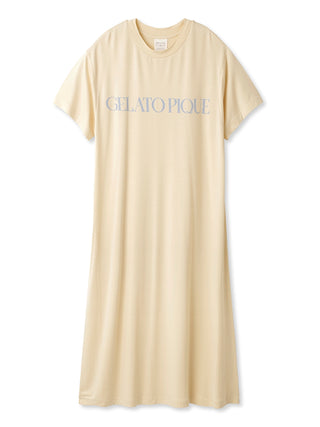 Cool Touch Colorful Logo Dress Yellow- Women's Lounge Dresses & Jumpsuits at Gelato Pique USA
