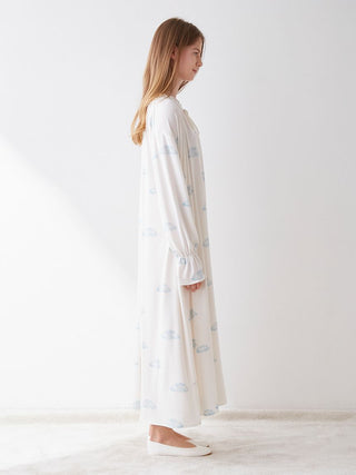 Motif 2 Long Sleeve Maxi Lounge Dress a Premium collection item of Loungewear and Long Sleeve Maxi Dress for Women at Gelato Pique USA.