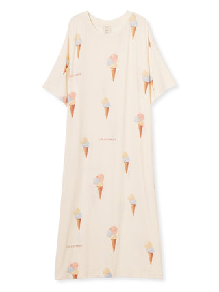 Gelato Print Lounge Oversized T-Shirt Maxi Dress a Premium collection item of Loungewear and Maxi Dress for Women at Gelato Pique USA.