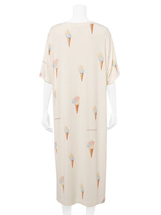 Gelato Print Lounge Oversized T-Shirt Maxi Dress a Premium collection item of Loungewear and Maxi Dress for Women at Gelato Pique USA.