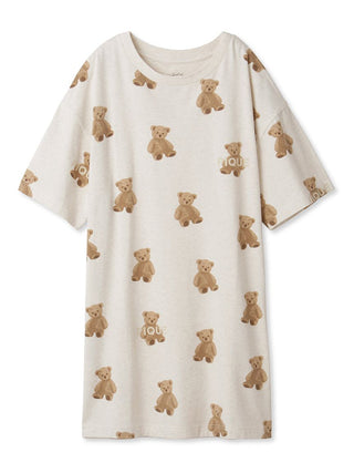  PIQUE Bear Motif T shirt Dress a Premium collection item of Loungewear and T-shirt Dress for Women at Gelato Pique USA.