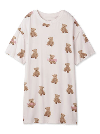 PIQUE Bear Motif T shirt Dress a Premium collection item of Loungewear and T-shirt Dress for Women at Gelato Pique USA.