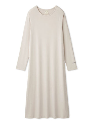 Elegant Snow Lounge Maxi Dress by Gelato Pique in soft ivory, designed for comfort and relaxation with a cozy stretchy fabric.