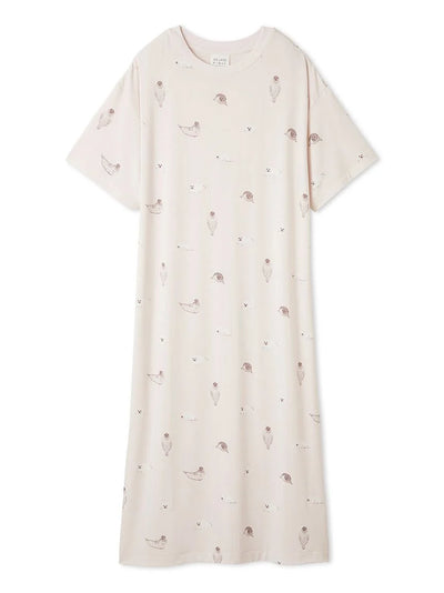 Seal Print Lounge Dress gelato pique