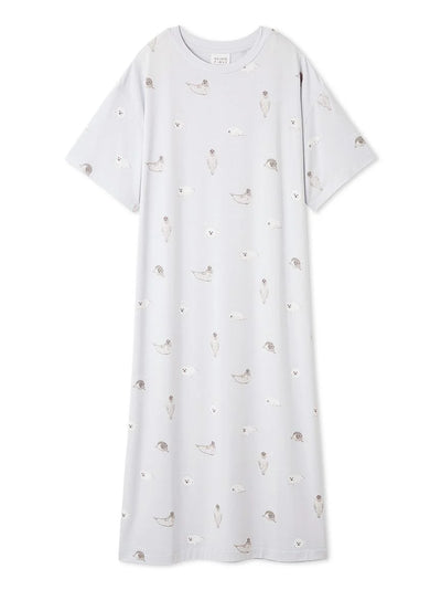 Seal Print Lounge Dress gelato pique
