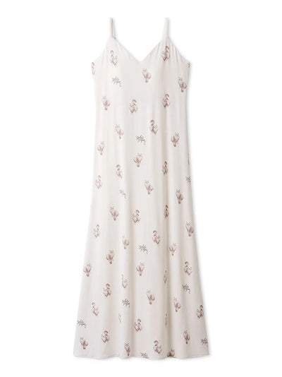 CAT Motif Camisole Lounge Maxi Dress gelato pique