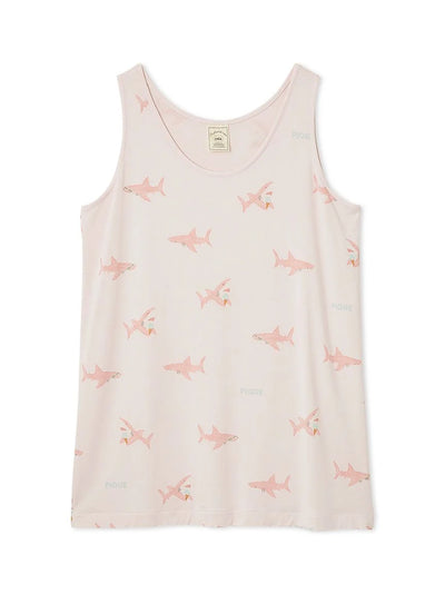Cool-Touch Shark Print Dress gelato pique