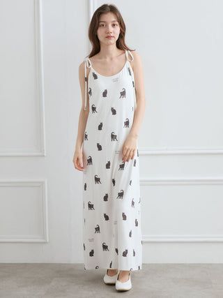[HALLOWEEN] CAT Allover Print Cami Dress