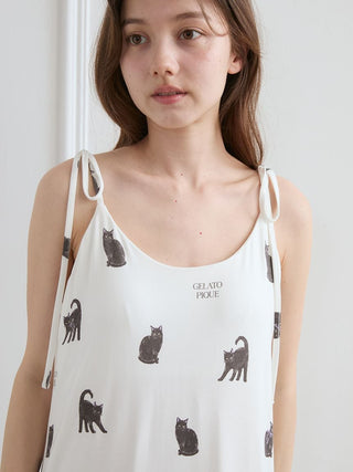 [HALLOWEEN] CAT Allover Print Cami Dress