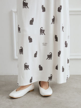 [HALLOWEEN] CAT Allover Print Cami Dress